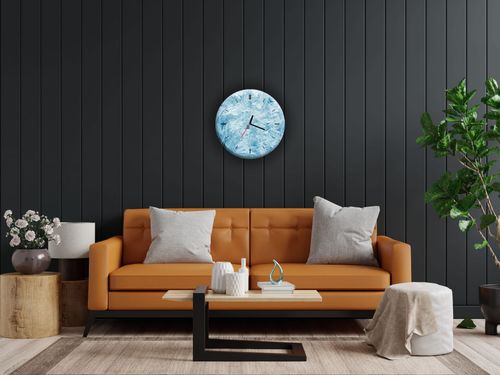 ZEGAR SZKLANY OKRĄGŁY - Lód na Arena.pl