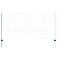 Ogrodzenie z słupkami Zielony 1.2 x 10 m Stal