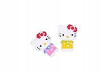 Guziki drewniane 25x20 mm Hello Kitty 2 szt.