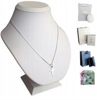 Łańcuszek Srebrny KOMUNIJNY Krzyżyk Srebrny 925 KOMUNIA (na PREZENT)