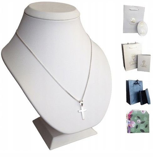 Łańcuszek Srebrny KOMUNIJNY Krzyżyk Srebrny 925 KOMUNIA (na PREZENT) na Arena.pl