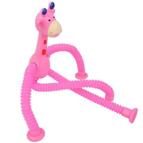 Żyrafa pop tube rurka rozciągania z przyssawkami sensoryczna różowy na Arena.pl