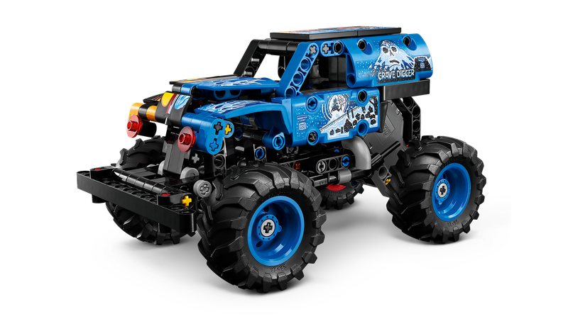 LEGO Technic 42219 Monster Jam Grave Digger Ogień i lód Napęd Pull-back zdjęcie 7