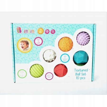 BAM BAM ZESTAW KUL SENSORYCZNYCH 10SZT  1332 na Arena.pl