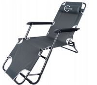 LEŻAK OGRODOWY FOTEL ZAGŁÓWEK SKŁADANY Wygodny na Taras do Ogrodu