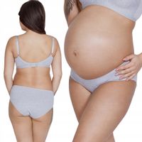 Mitex Mama Majtki Ciążowe Bawełniane Szary XL