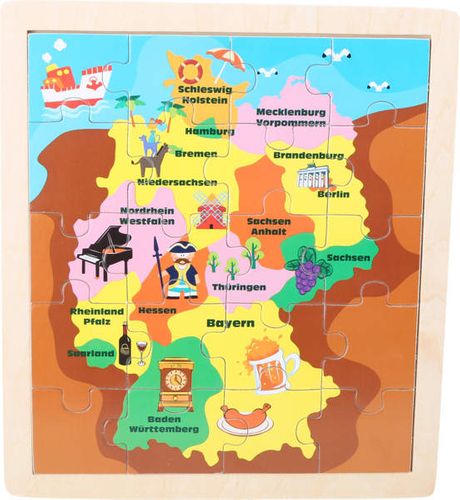Puzzle dla dzieci - mapa Niemiec na Arena.pl