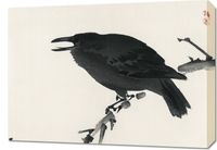 Obraz 70x50cm Crow, Kōno Bairei Japoński Vintage do Salonu