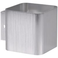 Srebrny kinkiet do sypialni Izar metalowa lampa cube