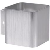 Srebrny kinkiet do sypialni Izar metalowa lampa cube