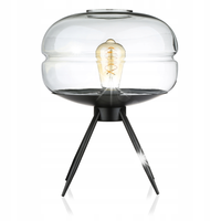 NOWOCZESNA LAMPA STOŁOWA DESIGNERSKA SZKLANA LAMPKA NOCNA E27 LOFT RETRO