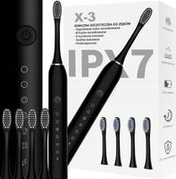 SZCZOTECZKA SONICZNA DO ZĘBÓW ELEKTRYCZNA Z MASAŻEM 4 KOŃCÓWKI 6 TRYBÓW