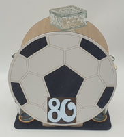 karafka PIŁKA + kieliszki 80 urodziny