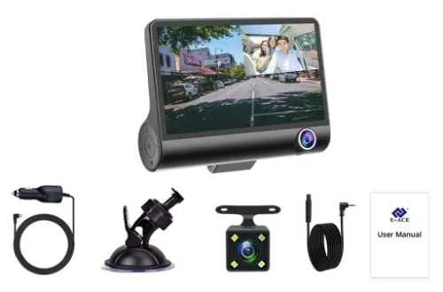 REJESTRATOR JAZDY 3 KAMERY+KAMERA TYŁ FULLHD +64GB na Arena.pl