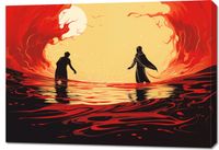 Obraz 100x70cm Wodny Krajobraz Żywych Barw