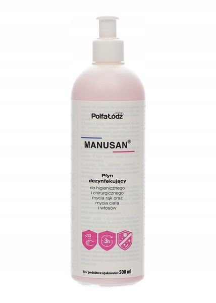 MANUSAN 500 ml z POMPKĄ dezynfekcja rąk, POLFA zdjęcie 1