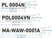 2 X NUMER REJESTRACYJNY białe tło wydrukowane łódkę jacht skuter łódź 10 cm