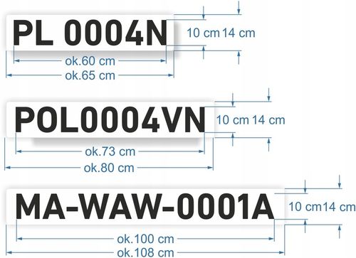 2 X NUMER REJESTRACYJNY białe tło wydrukowane łódkę jacht skuter łódź 10 cm na Arena.pl