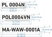 2 X NUMER REJESTRACYJNY białe tło wydrukowane łódkę jacht skuter łódź 10 cm