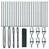 Ogrodzenie z słupkami Zielony 0.4 x 50 m Stal