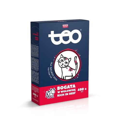 Karma sucha dla kota TEO bogata w wołowinę 400 g na Arena.pl