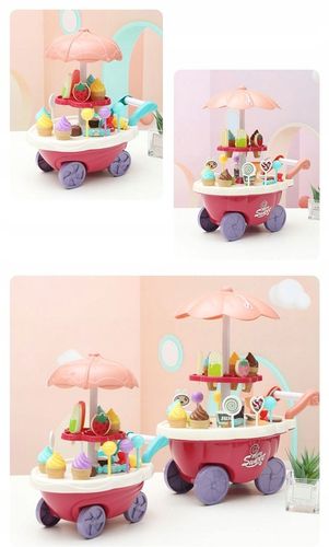 STOISKO NA LODY WÓZEK LODZIARNIA SKLEP ZE SŁODYCZAMI DLA DZIECI ZAKUPY 36EL na Arena.pl