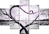 70 100CM OBRAZ 5 ELEM W FIOLETOWYM ŚWIETLE KSIĘŻYCA DRUK PŁÓTNO