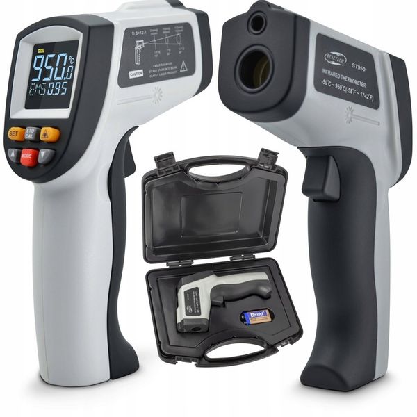 PIROMETR TERMOMETR LASEROWY BEZDOTYKOWY NA PODCZERWIEŃ EMISYJNOŚĆ -50 +950° zdjęcie 1