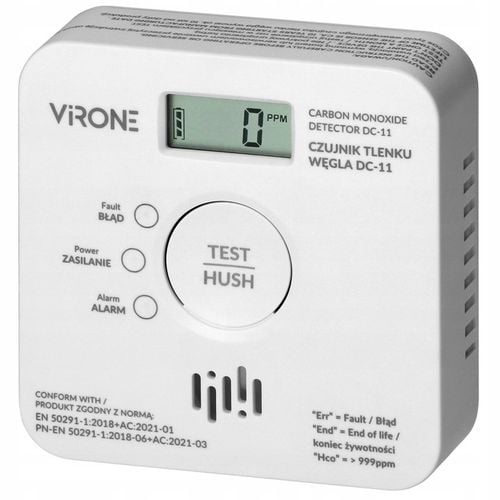 Czujnik Czadu Detektor Tlenku Węgla Bezprzewodowy 85db 10 LAT + na Arena.pl