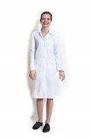 Fartuch laboratoryjny medyczny damski mocny biały zatrzaski lekarski XL