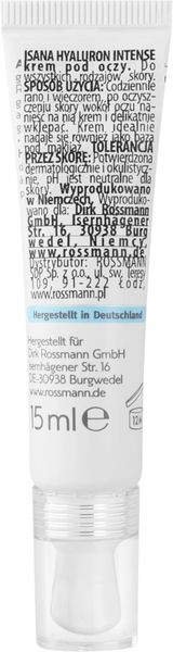 ISANA HYALURON INTENSE KREM POD OCZY 15 ML zdjęcie 2