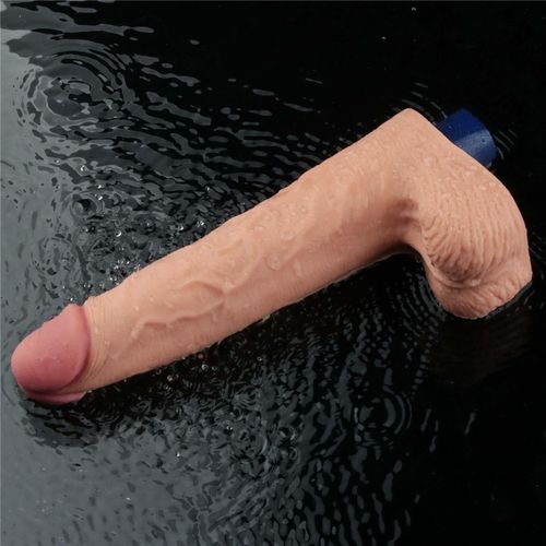 10" real softee rechargeable tpe vibrating dildo(flesh) na Arena.pl