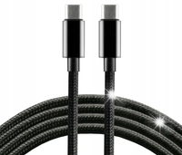 SZYBKI KABEL USB-C - USB-C PD 60W MOCNY PRZEWÓD W OPLOCIE 1M POWER DELIVERY