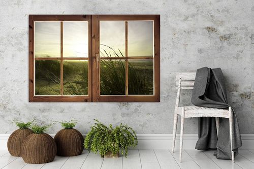 Deco Panel, Okno - morze zimą 90x60 na Arena.pl