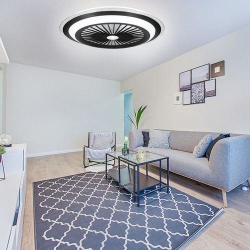 WENTYLATOR SUFITOWY WIATRAK PLAFON LAMPA LED 52 CM DUŻY APLIKACJA na Arena.pl