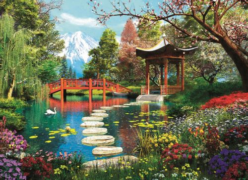 Puzzle 1000 Elementów Hq Ogród Fuji na Arena.pl
