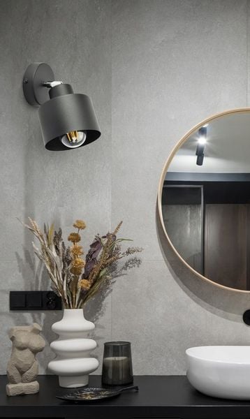 Lampa Ścienna Kinkiet Czarny Roller 382-KG1 E27 zdjęcie 8