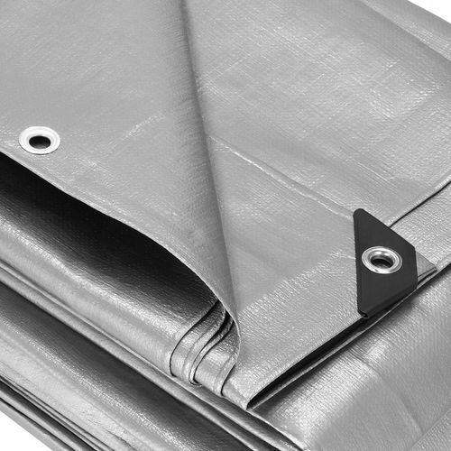 PLANDEKA PLANDEKI 5x8m SREBRNA WZMACNIANA 210G MOCNE OKRYCIE PŁACHTA na Arena.pl