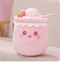 pluszak maskotka przytulanka bubble tea różowa