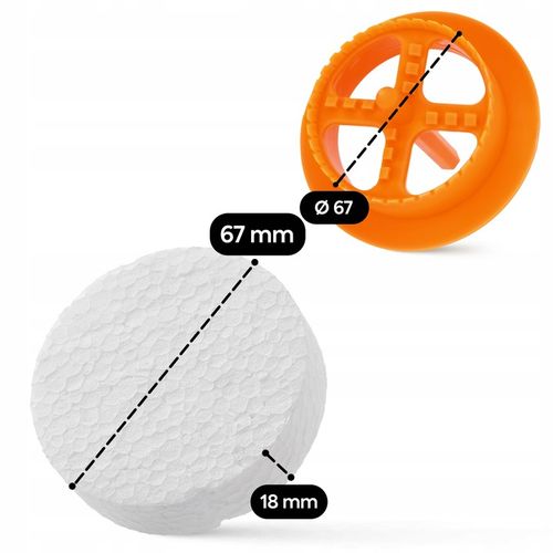Zaślepki styropianowe 67 18 mm białe 100 szt frez do ociepleń ETICS na Arena.pl