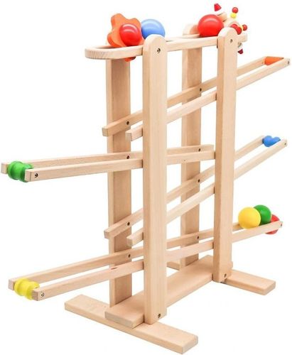 Tor z drewna bukowego dla kulek na Arena.pl