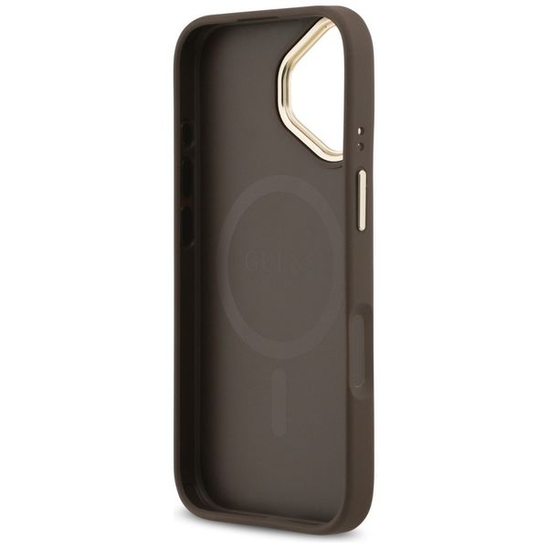 Etui Guess 4G Stripe MagSafe do iPhone 17 brązowy zdjęcie 7