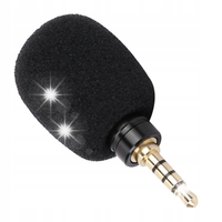MINI MIKROFON POJEMNOŚCIOWY WTYCZKA JACK 3,5 MM CZTEROBIEGUNOWA PRZENOŚNA