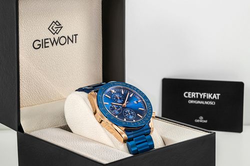 zegarek męski giewont chronograph sapphire niebiesko miedziany gw8720-b5 na Arena.pl