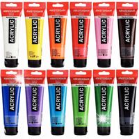 Zestaw 12 farb akrylowych AMSTERDAM Talens artystyczne wodne mix 12x120ml
