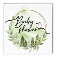 2 x Baby shower Pamiątkowa Księga Gości Motyw Leśny