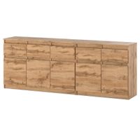 Komoda 5 Szuflad Szafka Nowoczesna Rtv 200cm Salon Sypialnia Dąb Wotan