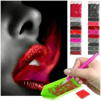 Duży Haft diamentowy diamond painting mozaika romantyczna kobieta 60x40cm