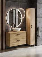 Zestaw łazienkowy Luna 50  wisząca + Nati s. dąb craft złoty (W1) + EB