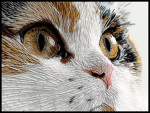 Plakat 100x75cm Nitkowany Kot na Arena.pl